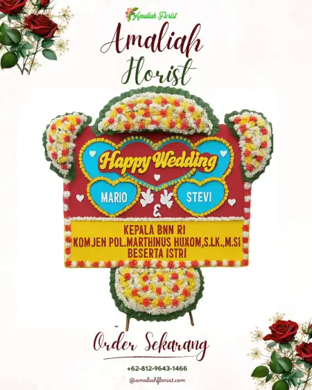 Papan Bunga Pernikahan Linggamulya